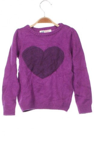 Kinderpullover H&M, Größe 2-3y/ 98-104 cm, Farbe Lila, Preis 6,49 €