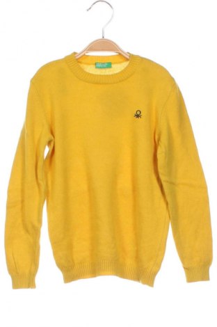 Dziecięcy sweter United Colors Of Benetton, Rozmiar 4-5y/ 110-116 cm, Kolor Żółty, Cena 37,49 zł