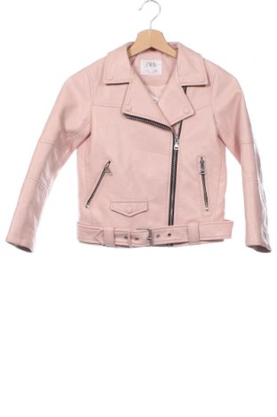 Kinder Lederjacke Zara, Größe 7-8y/ 128-134 cm, Farbe Rosa, Preis € 13,99