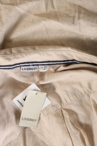 Herrenhemd Livergy, Größe 4XL, Farbe Beige, Preis € 15,99