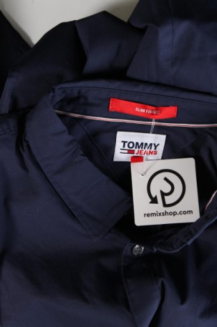 Męska koszula Tommy Jeans, Rozmiar XXL, Kolor Niebieski, Cena 393,99 zł