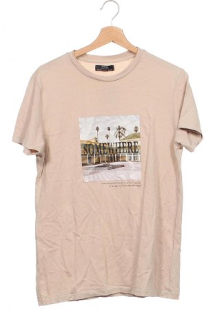 Herren T-Shirt Bershka, Größe XS, Farbe Beige, Preis 4,49 €