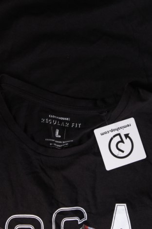 Tricou de bărbați Clockhouse, Mărime L, Culoare Negru, Preț 27,99 Lei