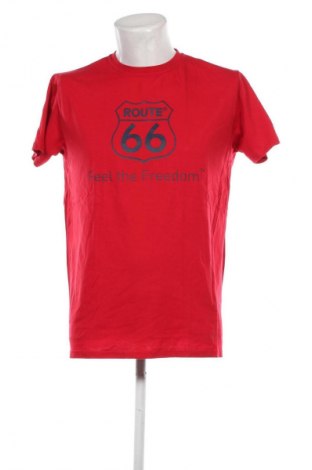 Męski T-shirt Route 66, Rozmiar L, Kolor Czerwony, Cena 18,99 zł