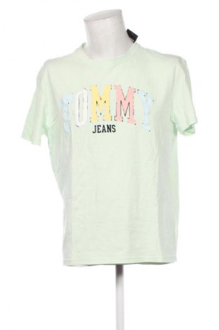 Męski T-shirt Tommy Jeans, Rozmiar XL, Kolor Zielony, Cena 262,99 zł