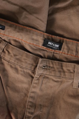 Pantaloni de bărbați Only & Sons, Mărime L, Culoare Maro, Preț 32,99 Lei