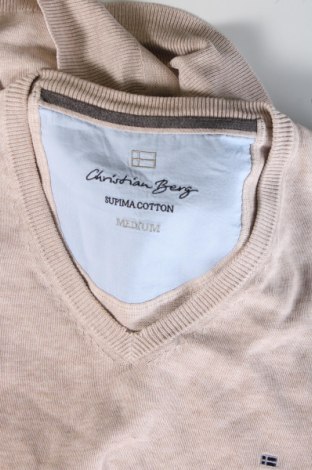 Herrenpullover Christian Berg, Größe M, Farbe Beige, Preis € 14,49