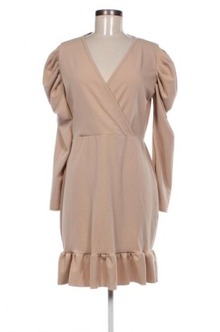 Kleid Boohoo, Größe L, Farbe Beige, Preis 33,49 €