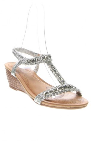 Sandalen H&D, Größe 38, Farbe Silber, Preis 13,49 €