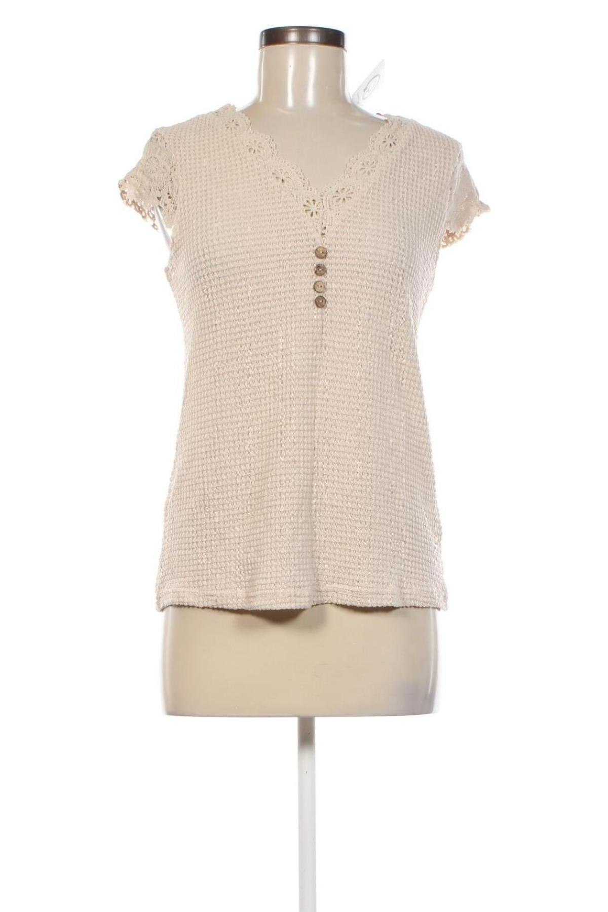 Damen Shirt, Größe M, Farbe Beige, Preis 6,99 €