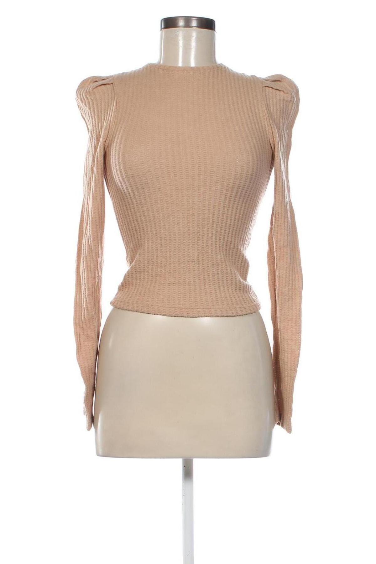 Damen Shirt Bershka, Größe XS, Farbe Beige, Preis € 3,99