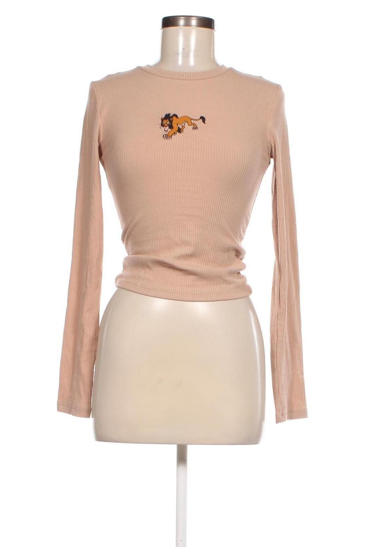 Damen Shirt Bershka, Größe S, Farbe Beige, Preis 13,49 €