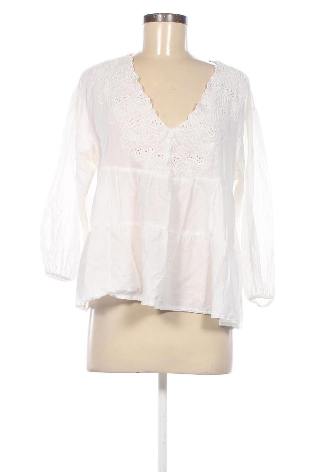 Damen Shirt H&M L.O.G.G., Größe M, Farbe Weiß, Preis 9,72 €