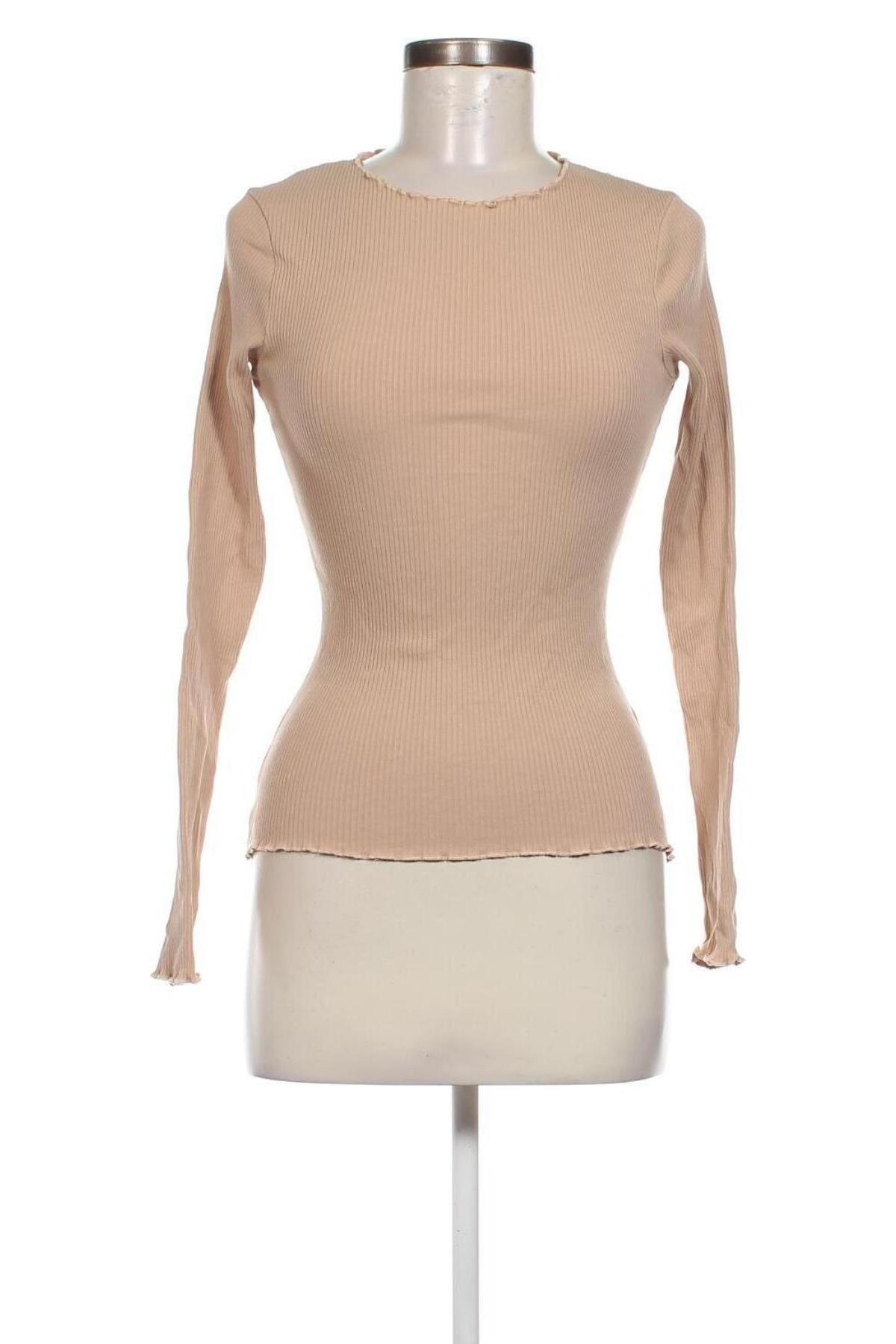 Damen Shirt NA-KD, Größe M, Farbe Beige, Preis 6,49 €