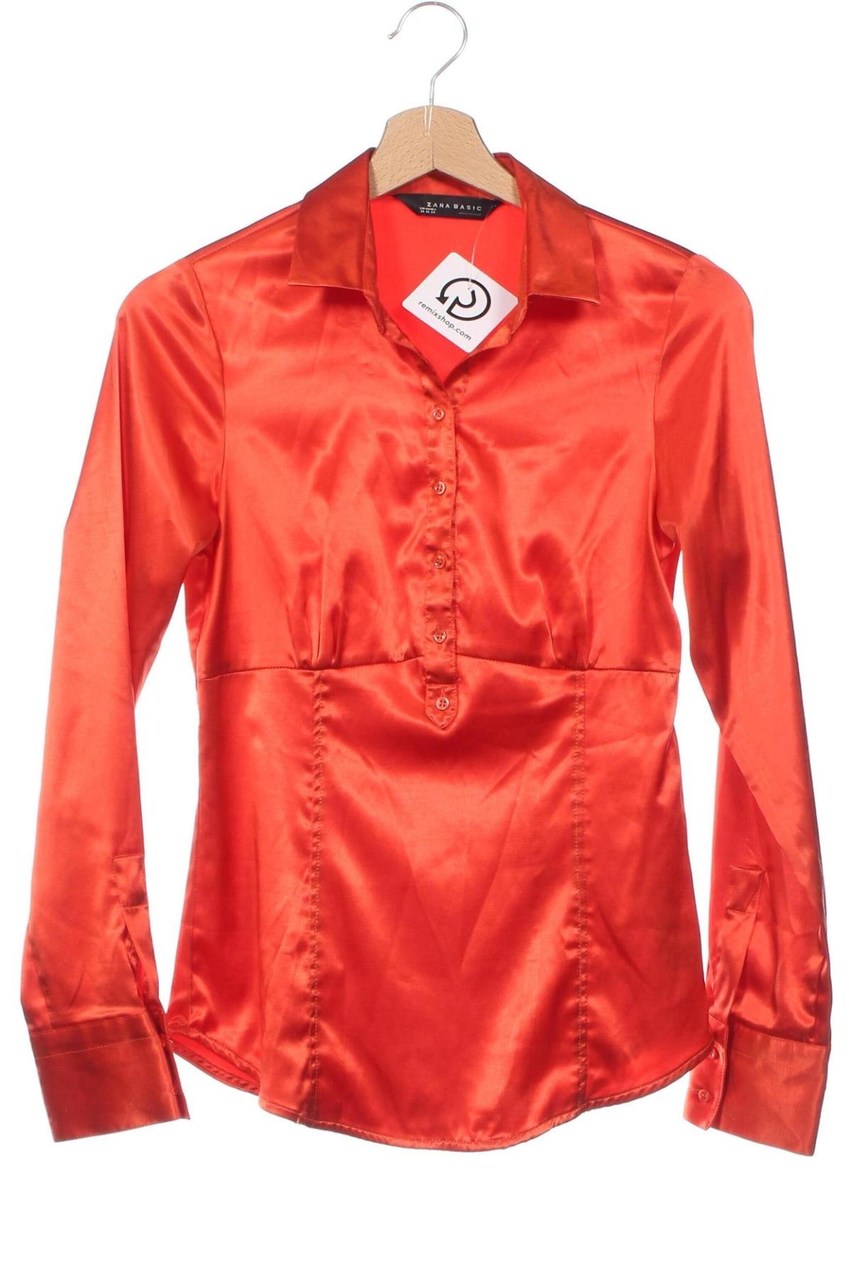 Damen Shirt Zara, Größe XS, Farbe Orange, Preis 8,99 €