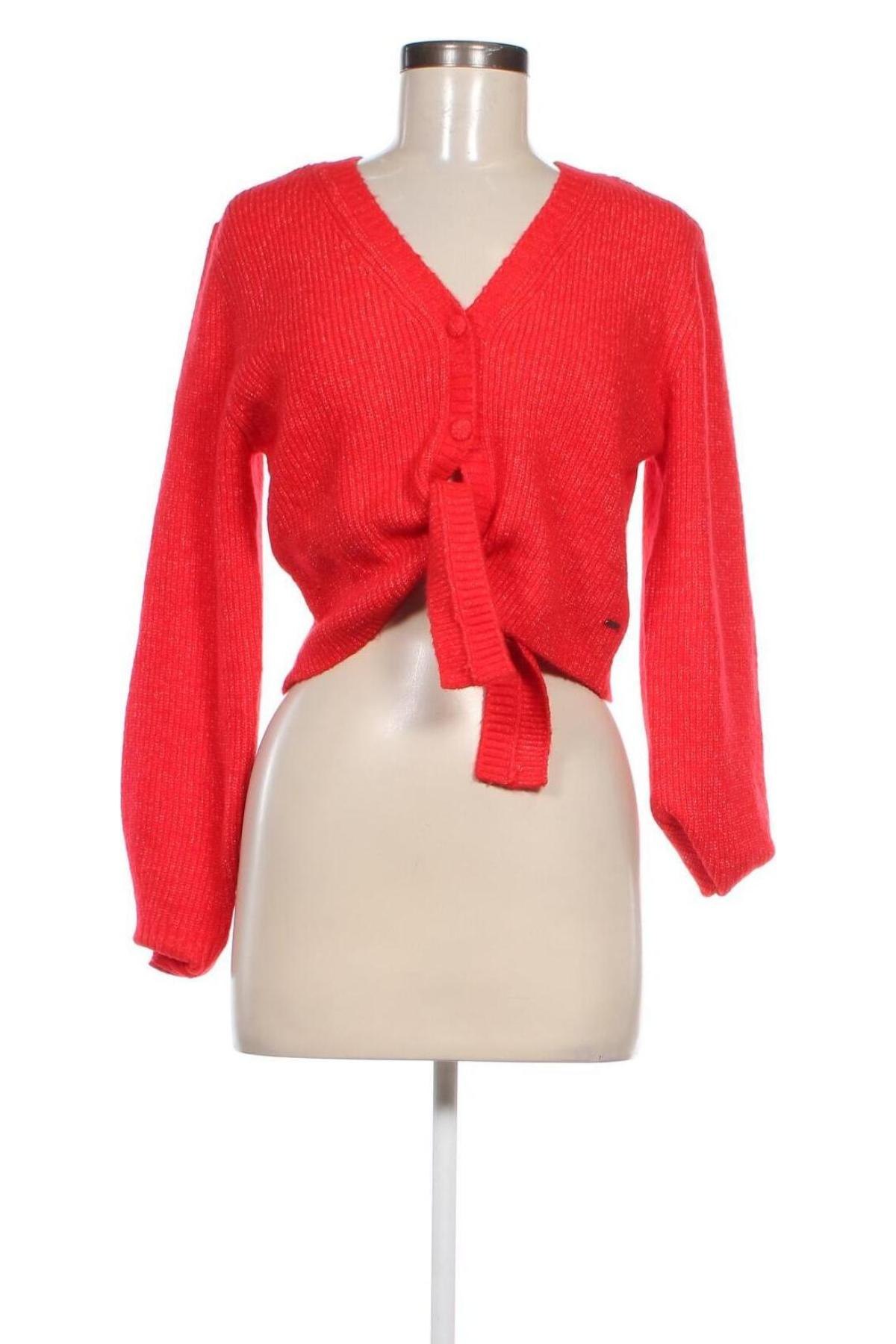 Cardigan de damă Funky Buddha, Mărime S, Culoare Roșu, Preț 51,99 Lei