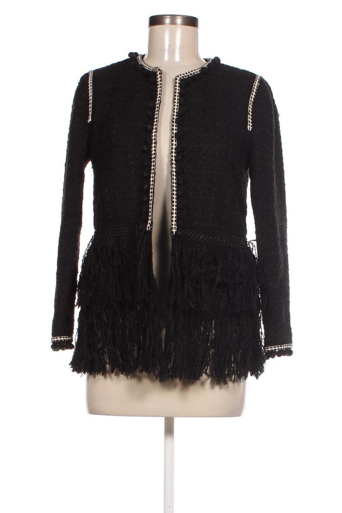 Cardigan de damă Zara, Mărime S, Culoare Negru, Preț 88,99 Lei