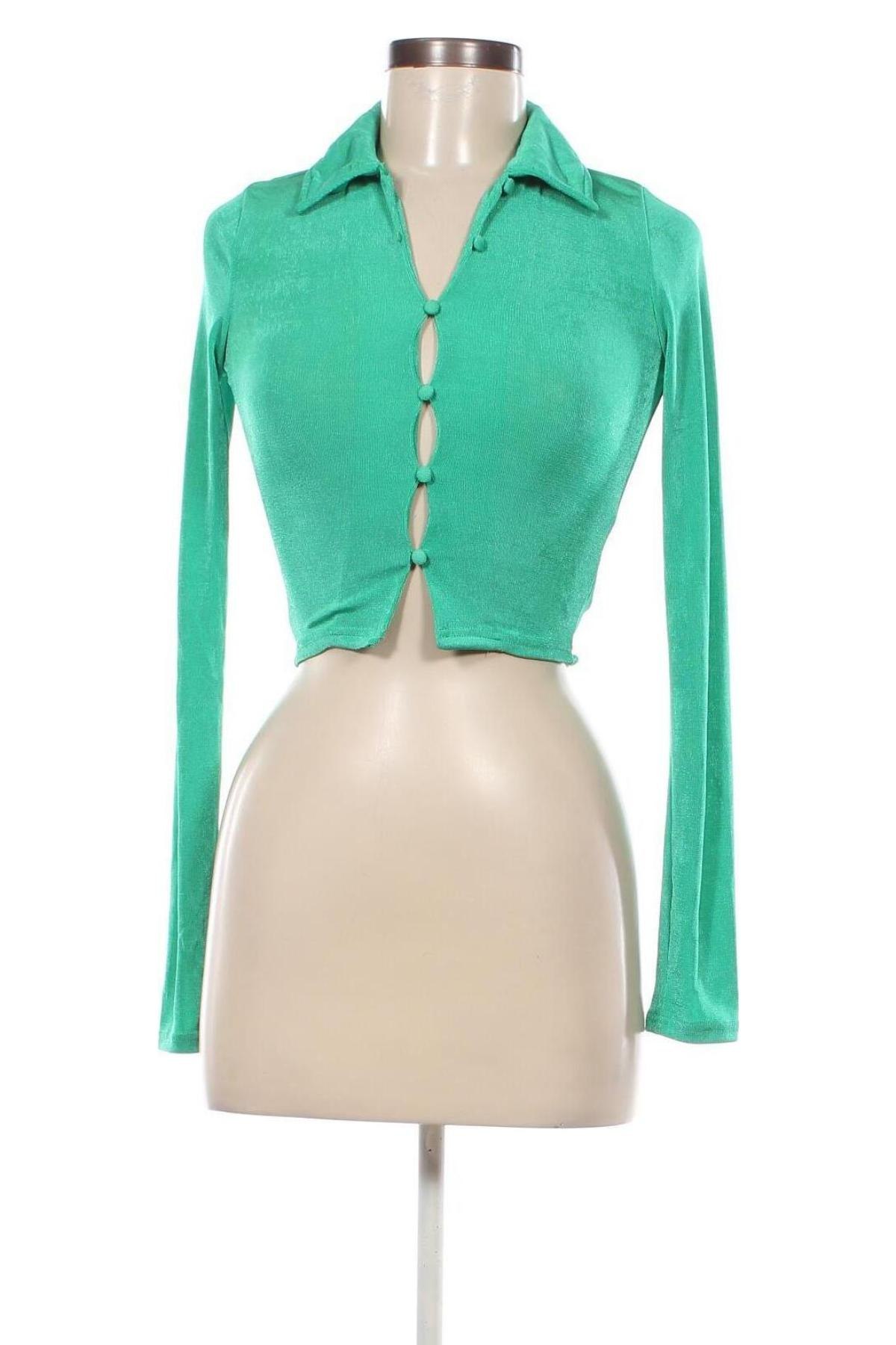 Cămașă de femei H&M, Mărime XS, Culoare Verde, Preț 13,99 Lei