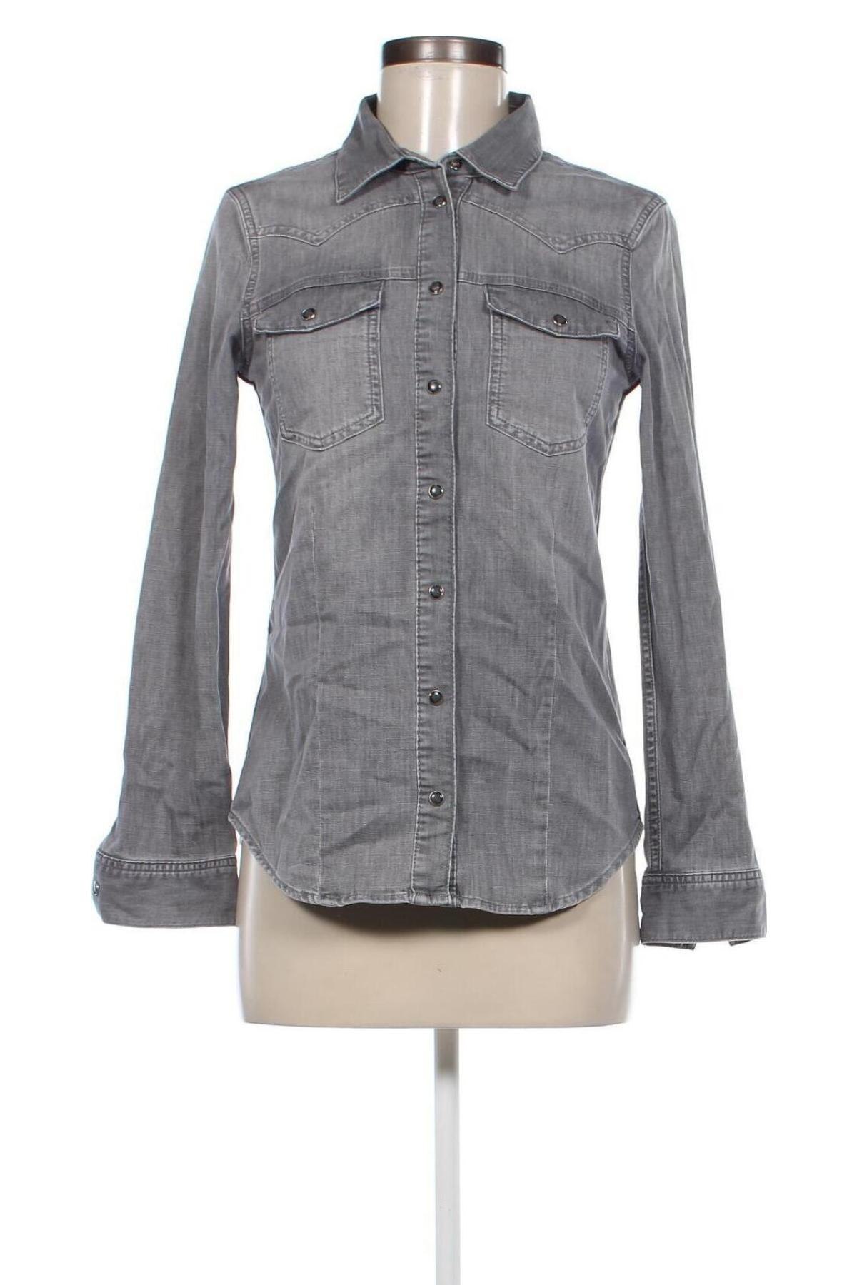 Damenbluse Massimo Dutti, Größe S, Farbe Grau, Preis € 15,49