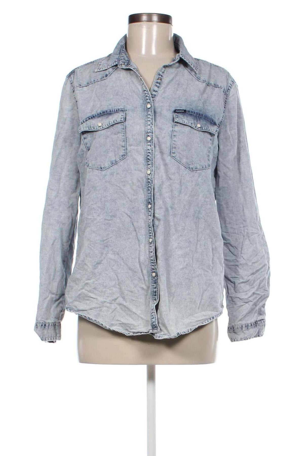 Damenbluse Pull&Bear, Größe L, Farbe Blau, Preis 17,79 €