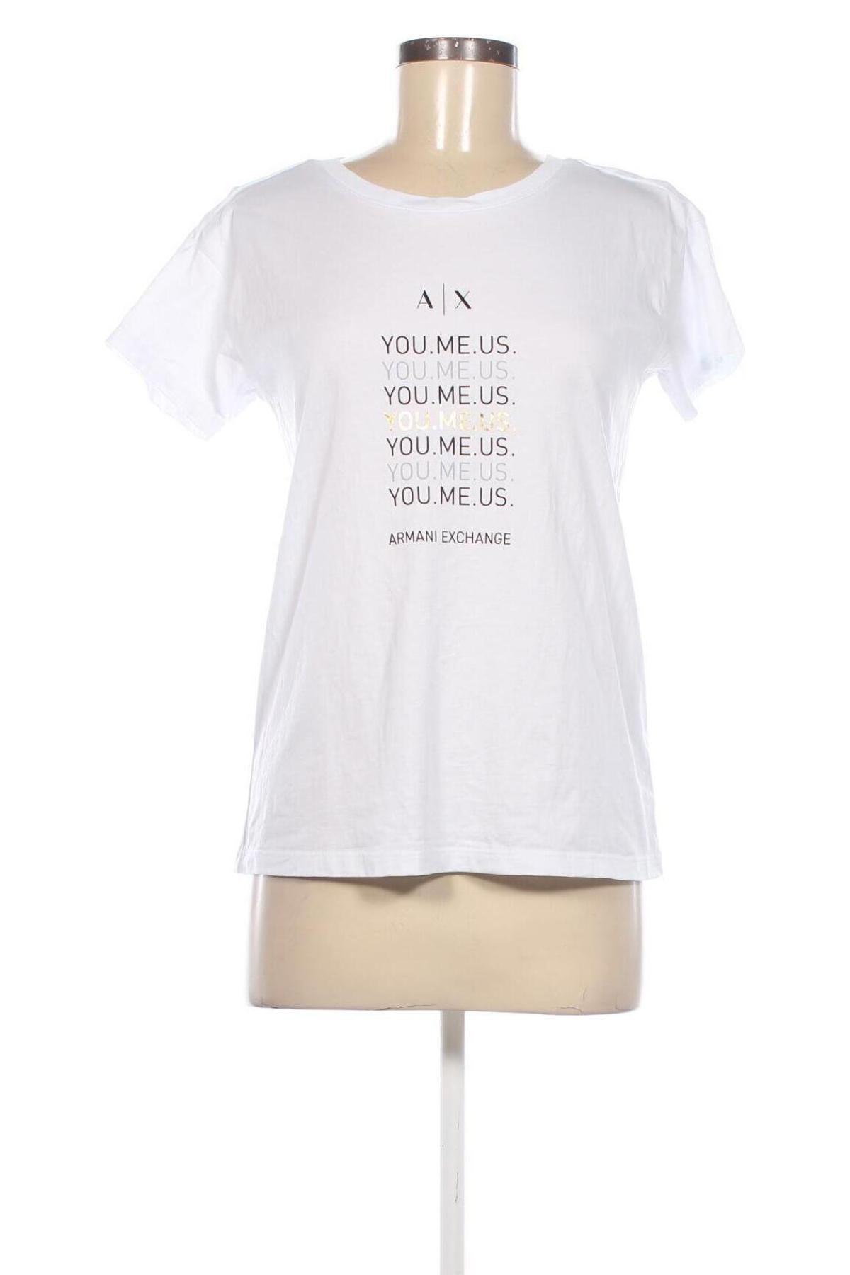 Γυναικείο t-shirt Armani Exchange, Μέγεθος XS, Χρώμα Λευκό, Τιμή 27,99 €