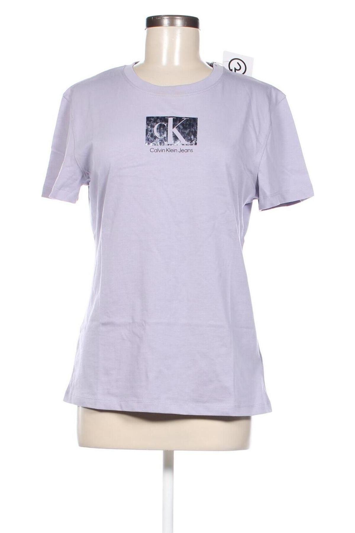 Damski T-shirt Calvin Klein Jeans, Rozmiar L, Kolor Fioletowy, Cena 157,99 zł