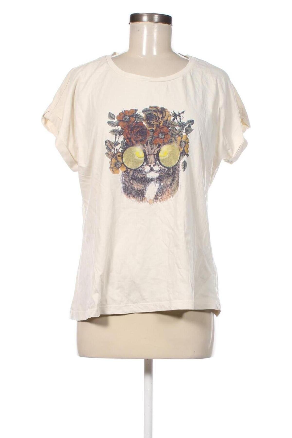 Γυναικείο t-shirt Cream, Μέγεθος M, Χρώμα  Μπέζ, Τιμή 16,99 €