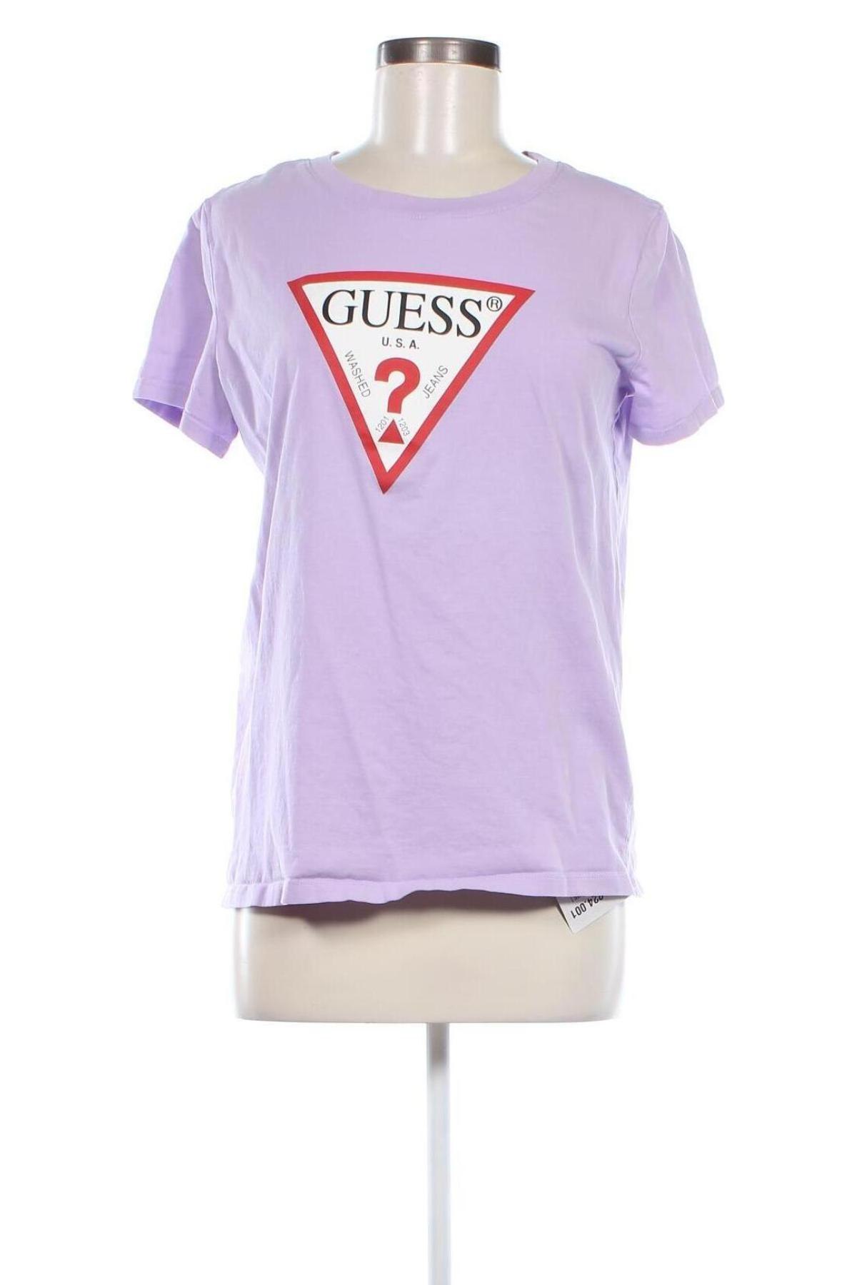 Γυναικείο t-shirt Guess, Μέγεθος L, Χρώμα Βιολετί, Τιμή 27,99 €