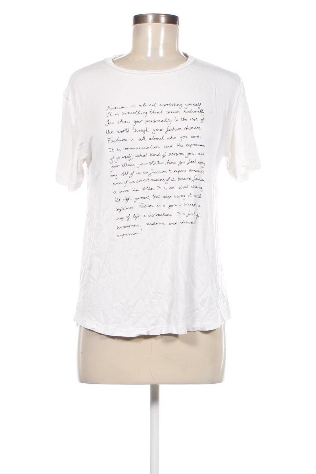 Γυναικείο t-shirt Mango, Μέγεθος S, Χρώμα Λευκό, Τιμή 5,29 €