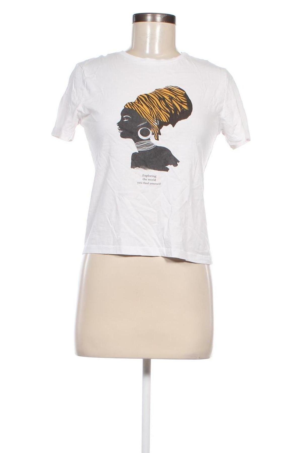 Γυναικείο t-shirt Mango, Μέγεθος M, Χρώμα Λευκό, Τιμή 6,99 €