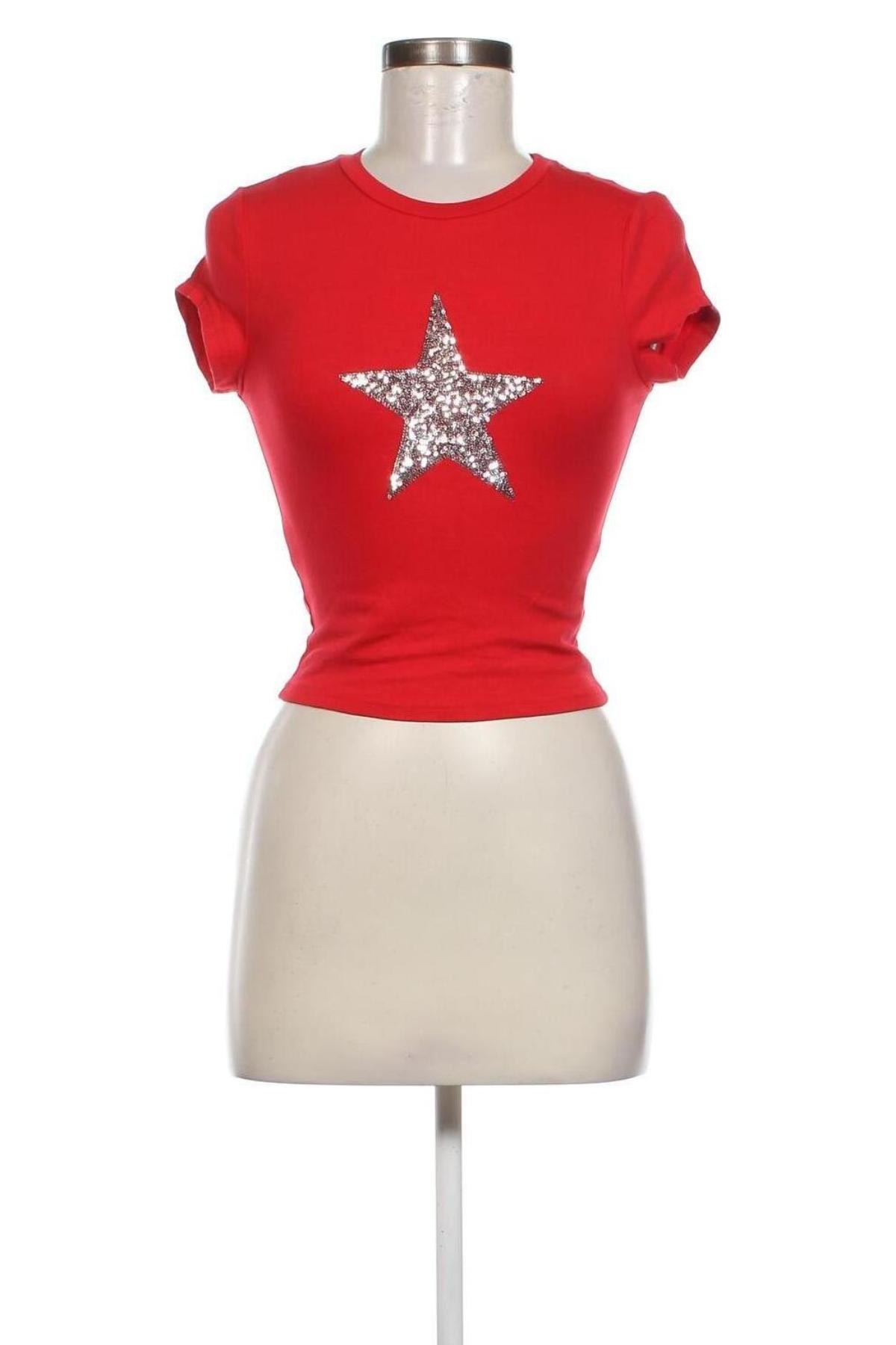 Damen T-Shirt SHEIN, Größe S, Farbe Rot, Preis 3,99 €