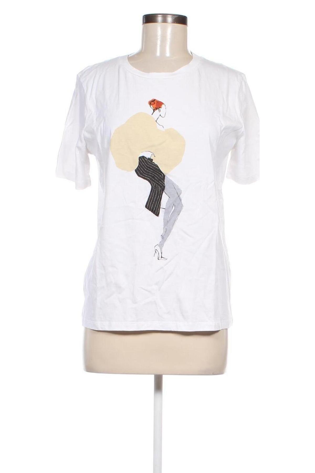 Γυναικείο t-shirt Zara, Μέγεθος M, Χρώμα Λευκό, Τιμή 6,99 €