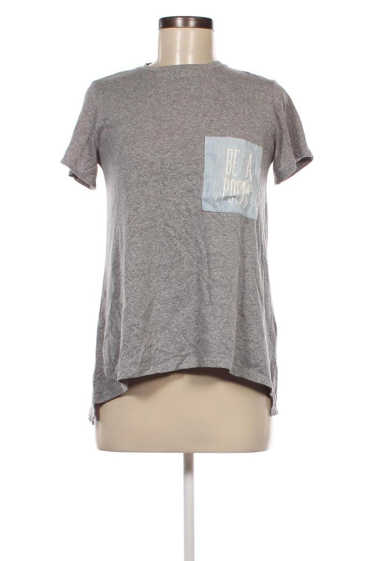 Damen T-Shirt Zara Trafaluc, Größe S, Farbe Grau, Preis 3,49 €