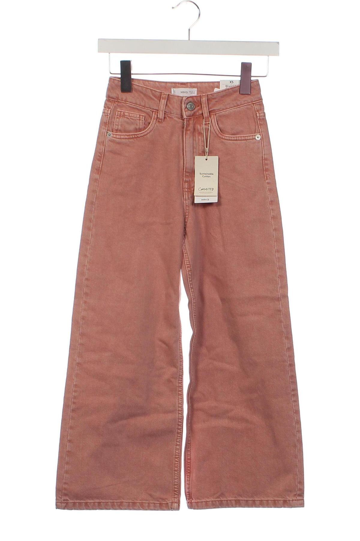 Damskie jeansy Mango, Rozmiar XS, Kolor Różowy, Cena 127,99 zł