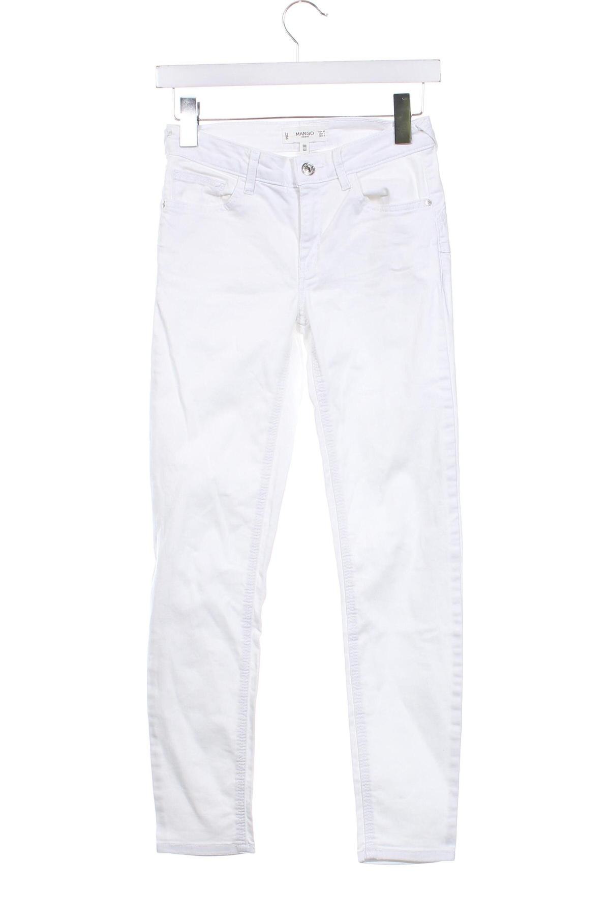 Damskie jeansy Mango, Rozmiar XS, Kolor Biały, Cena 47,99 zł