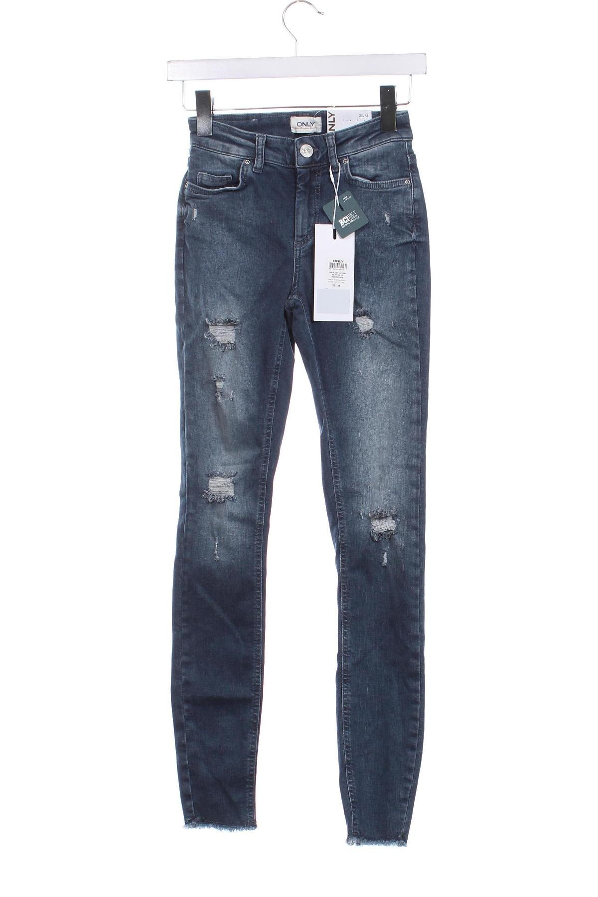 Damskie jeansy ONLY, Rozmiar XS, Kolor Niebieski, Cena 106,99 zł