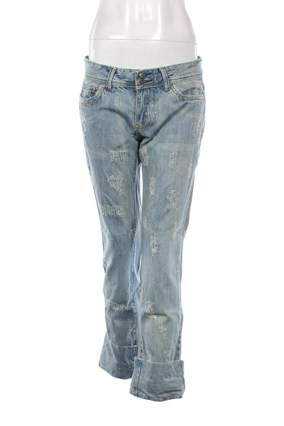 Damen Jeans Pois, Größe L, Farbe Blau, Preis € 8,49