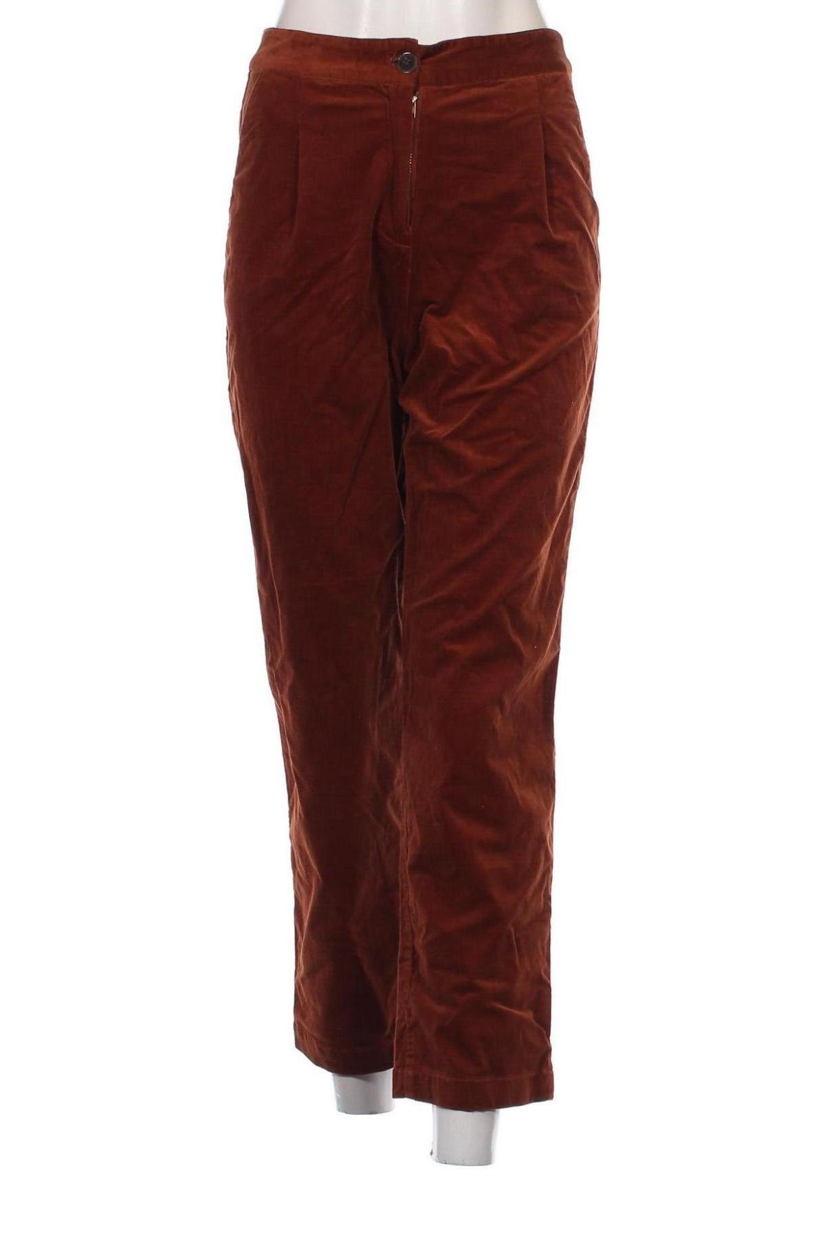 Pantaloni de velvet de femei, Mărime XS, Culoare Maro, Preț 95,99 Lei