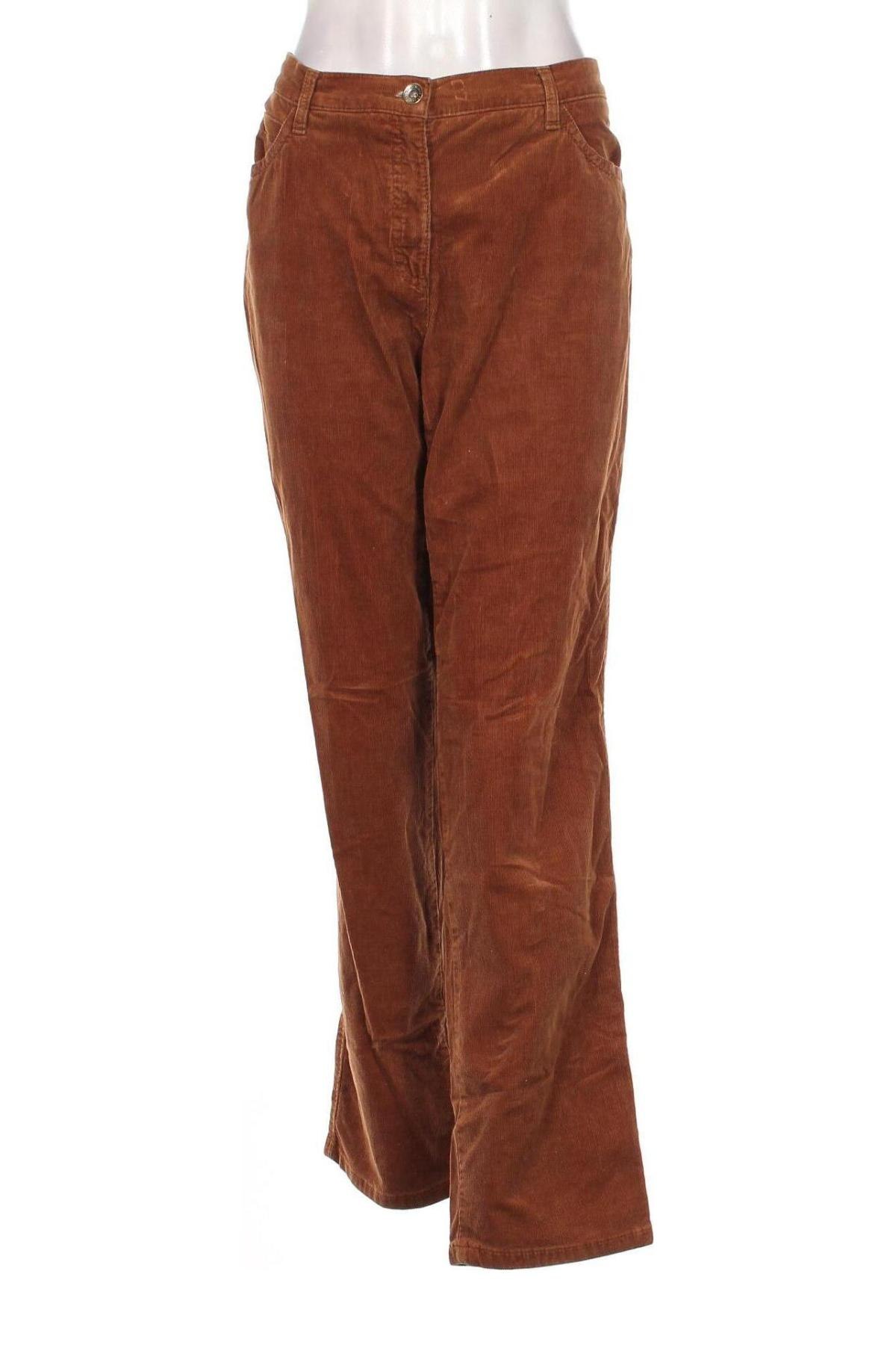 Pantaloni de velvet de femei Bracewell, Mărime XL, Culoare Maro, Preț 95,99 Lei