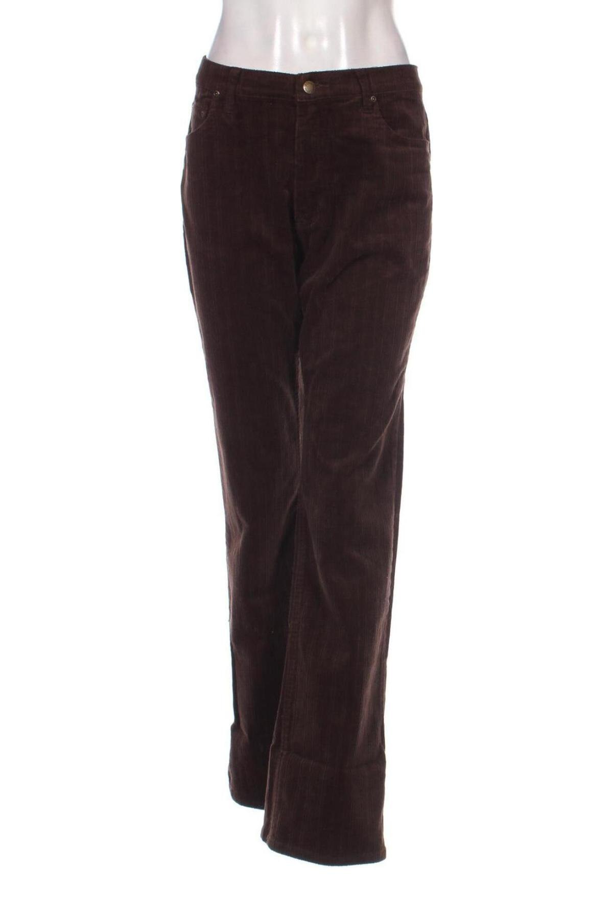 Pantaloni de velvet de femei Fortunate, Mărime L, Culoare Maro, Preț 62,99 Lei