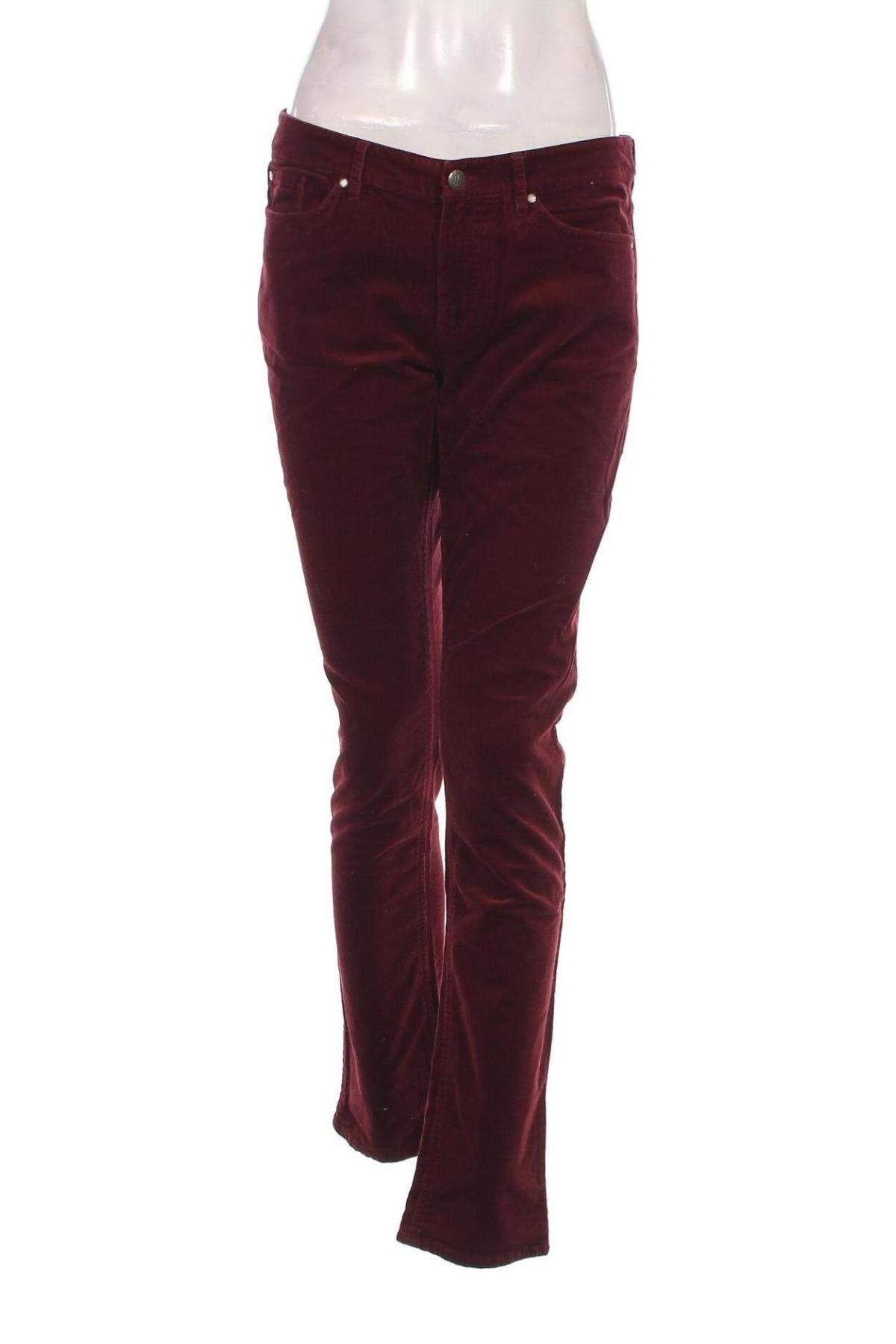 Pantaloni de velvet de femei Tommy Hilfiger, Mărime L, Culoare Roșu, Preț 158,99 Lei