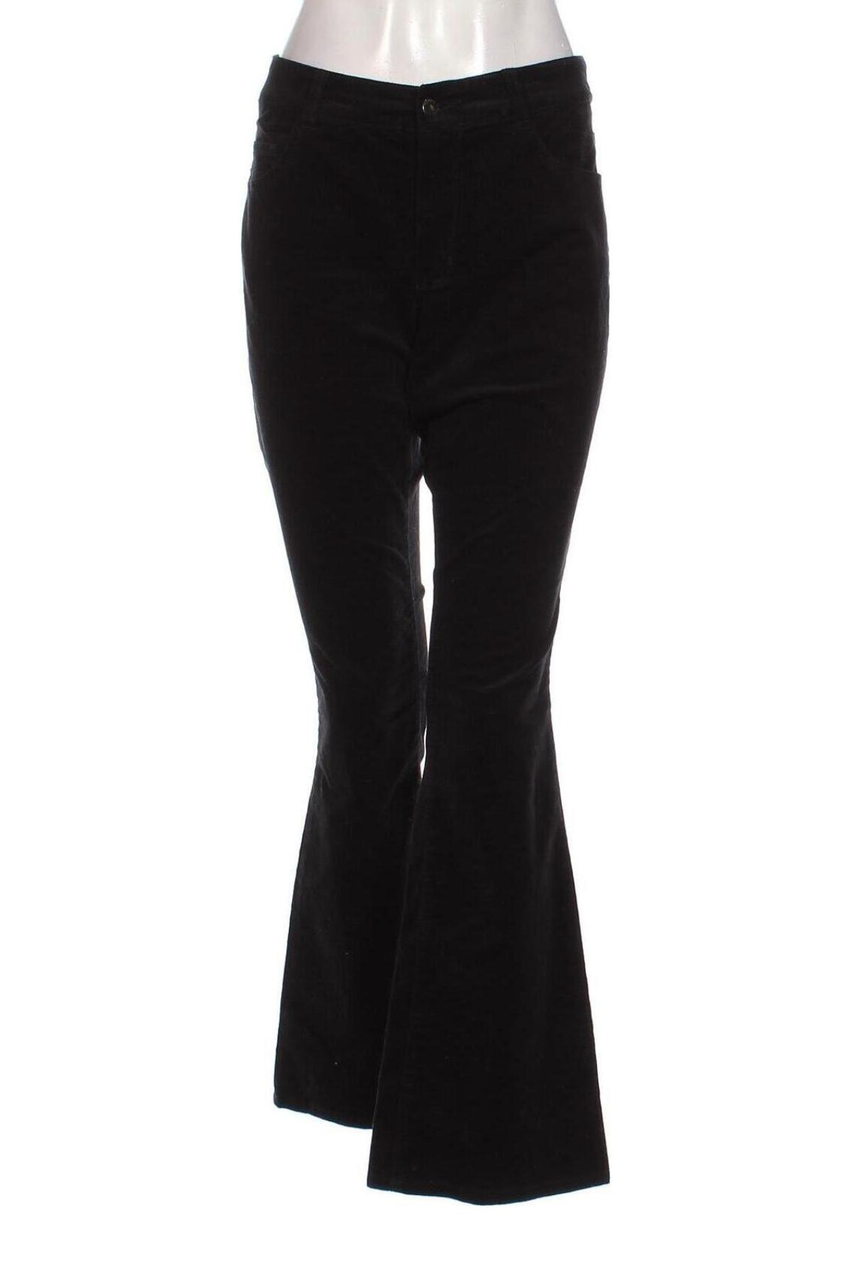 Pantaloni de velvet de femei Yessica, Mărime L, Culoare Negru, Preț 44,99 Lei