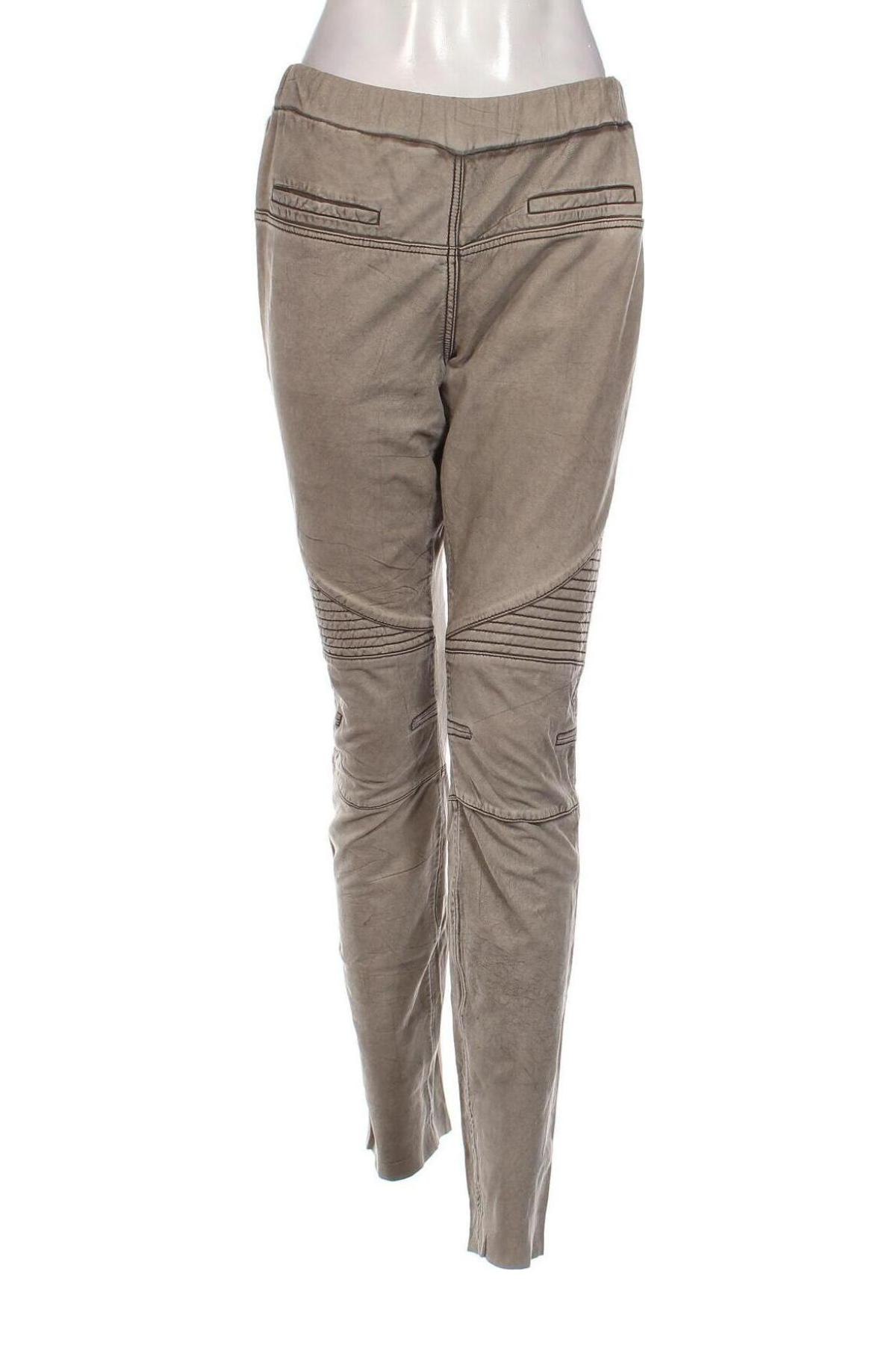 Damen Lederhose Mandarin, Größe M, Farbe Beige, Preis € 41,49