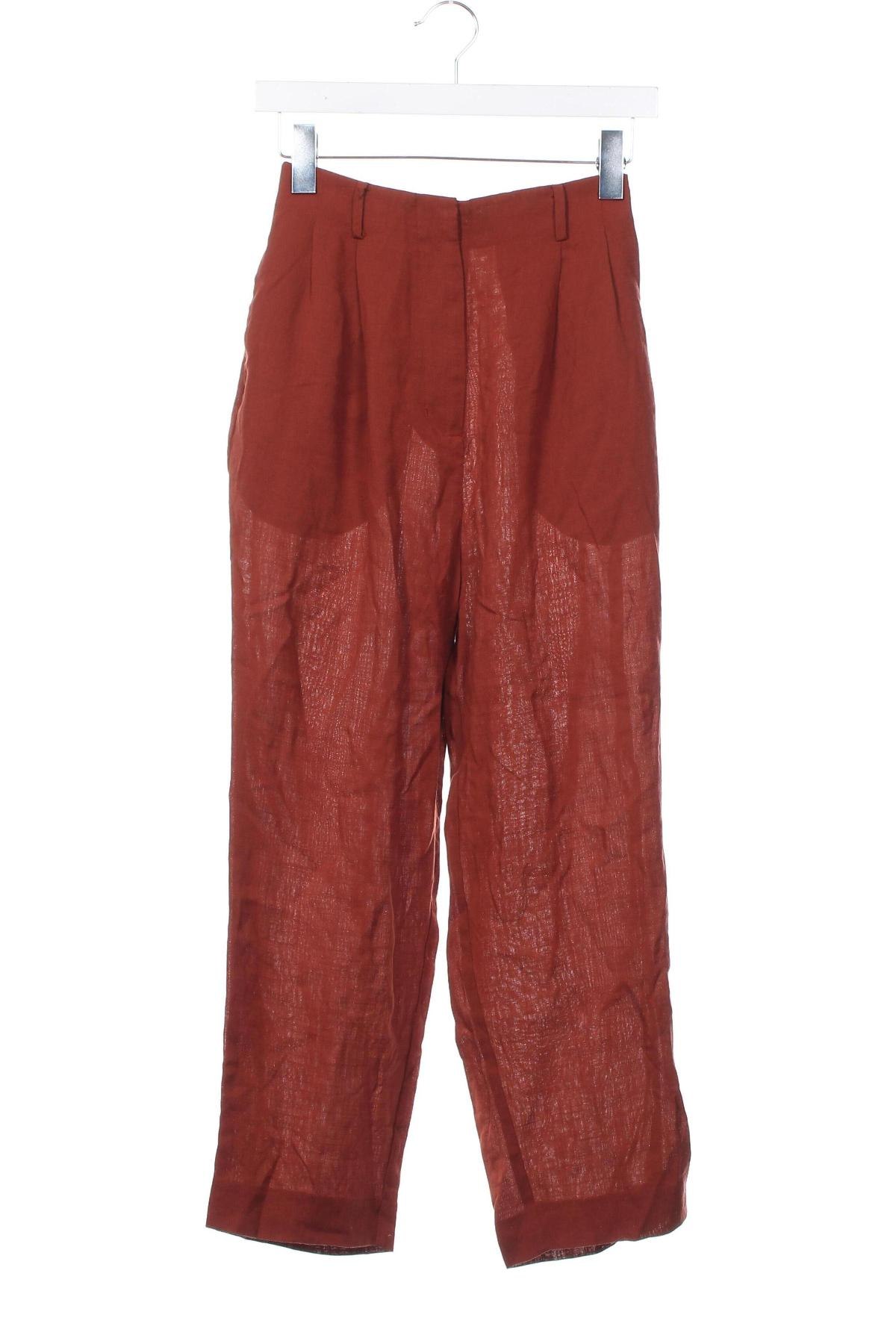 Pantaloni de femei Weekday, Mărime XS, Culoare Maro, Preț 62,99 Lei