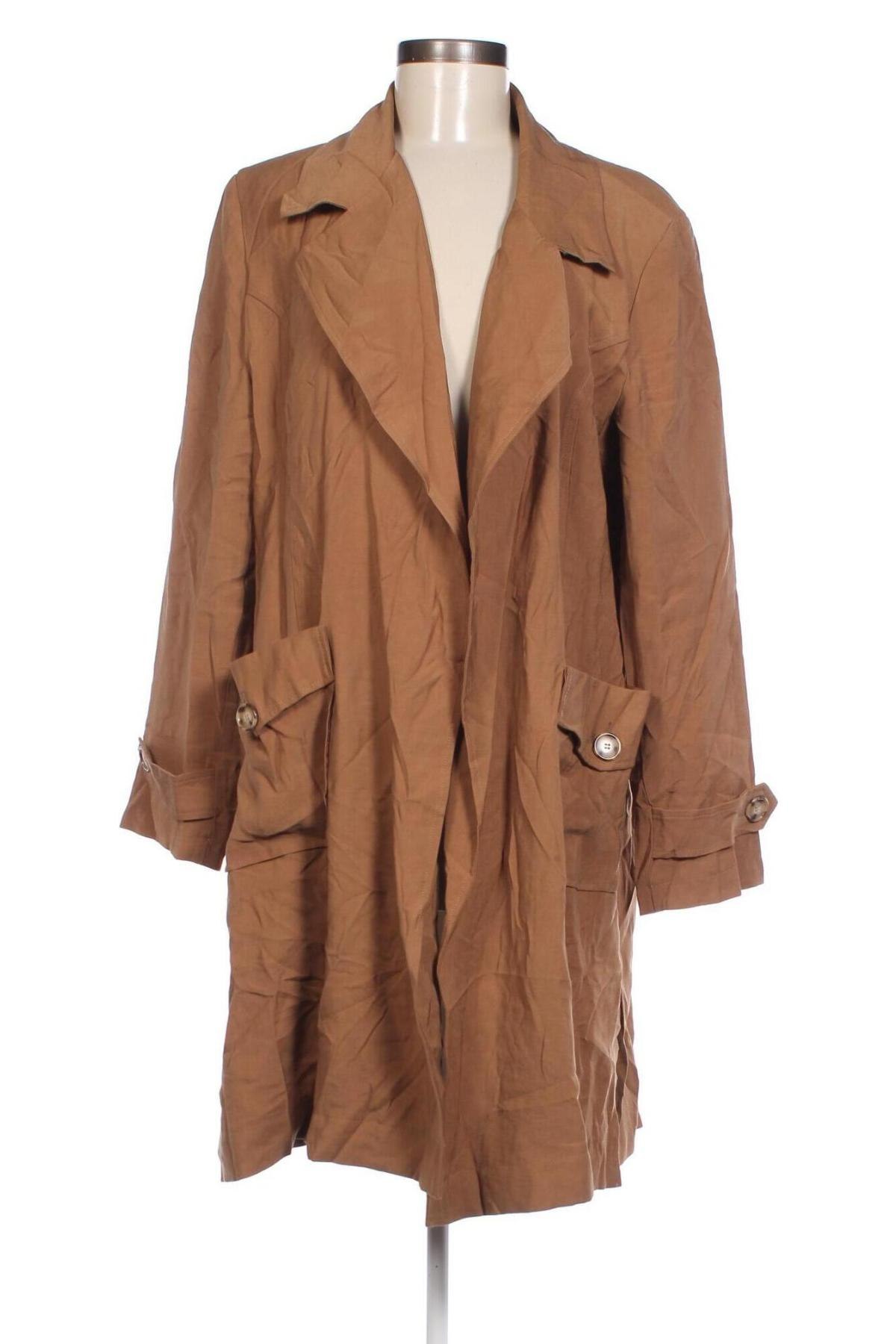 Damen Trench Coat Made In Italy, Größe L, Farbe Braun, Preis € 12,49