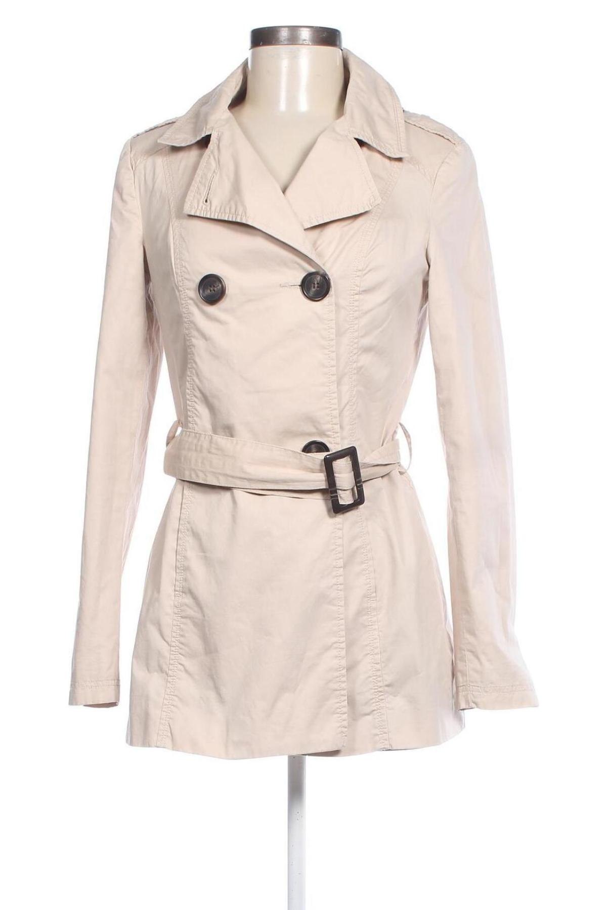 Trench de femei Stradivarius, Mărime S, Culoare Bej, Preț 124,68 Lei