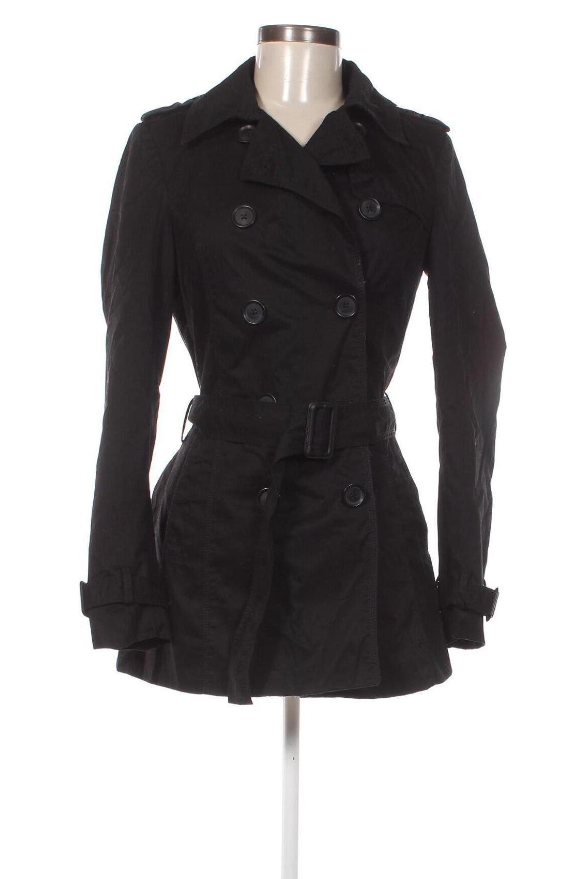 Trench de femei Stradivarius, Mărime M, Culoare Negru, Preț 67,99 Lei