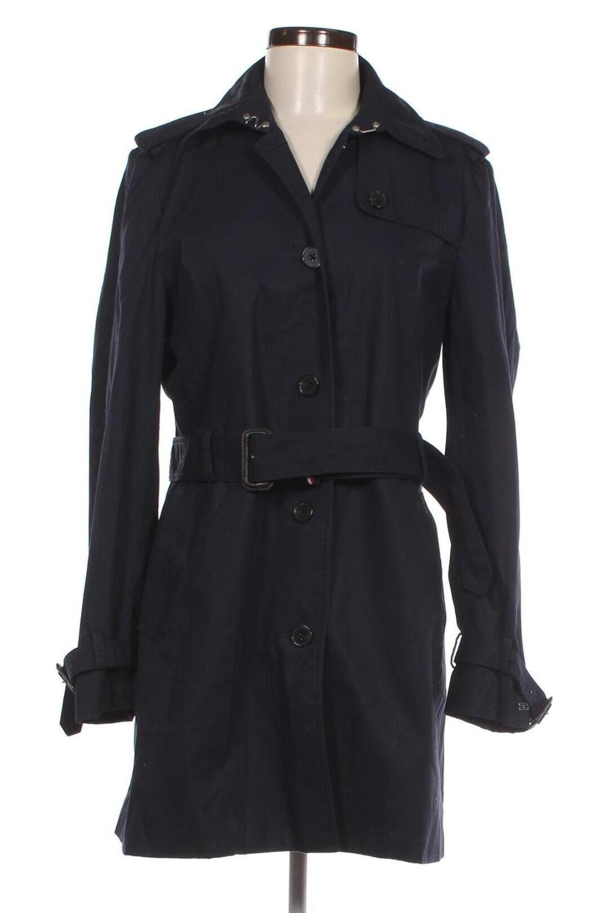 Damen Trenchcoat Tommy Hilfiger, Größe L, Farbe Blau, Preis 78,99 €