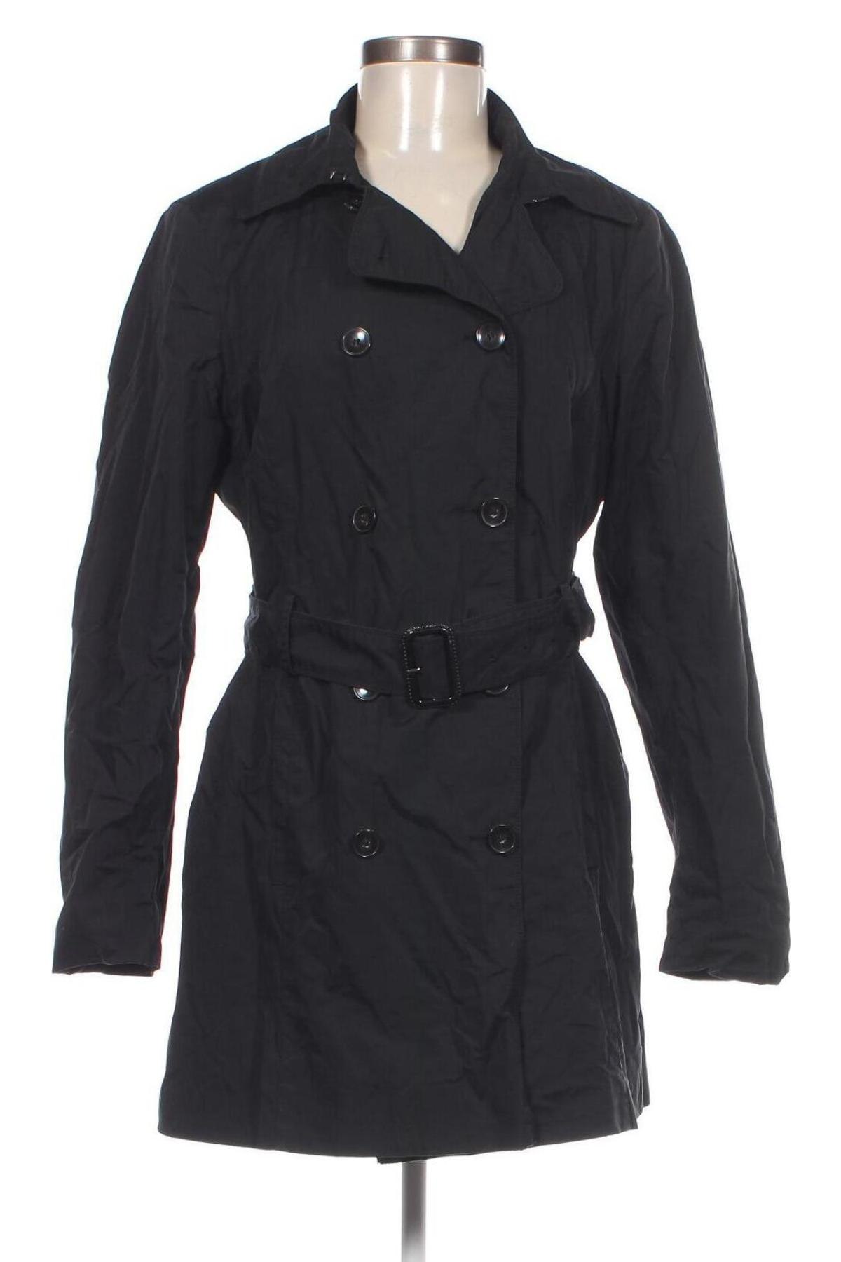 Trench de femei United Colors Of Benetton, Mărime L, Culoare Negru, Preț 94,99 Lei