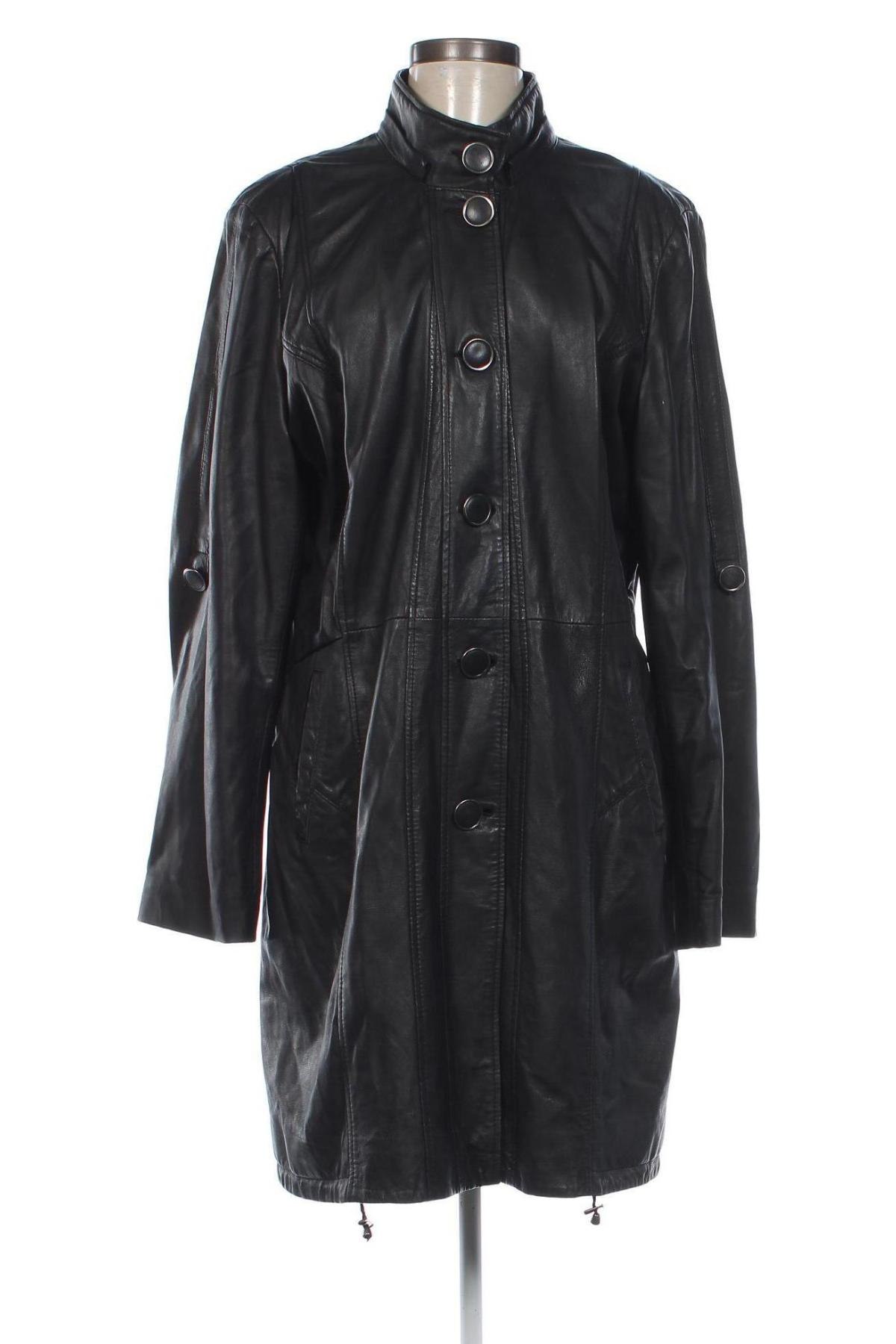 Damen Ledermantel, Größe XXL, Farbe Schwarz, Preis € 76,99